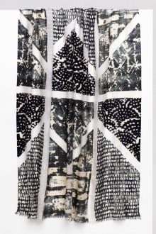 Louvre Print Scarf - Black Multi- Kinross Cashmere