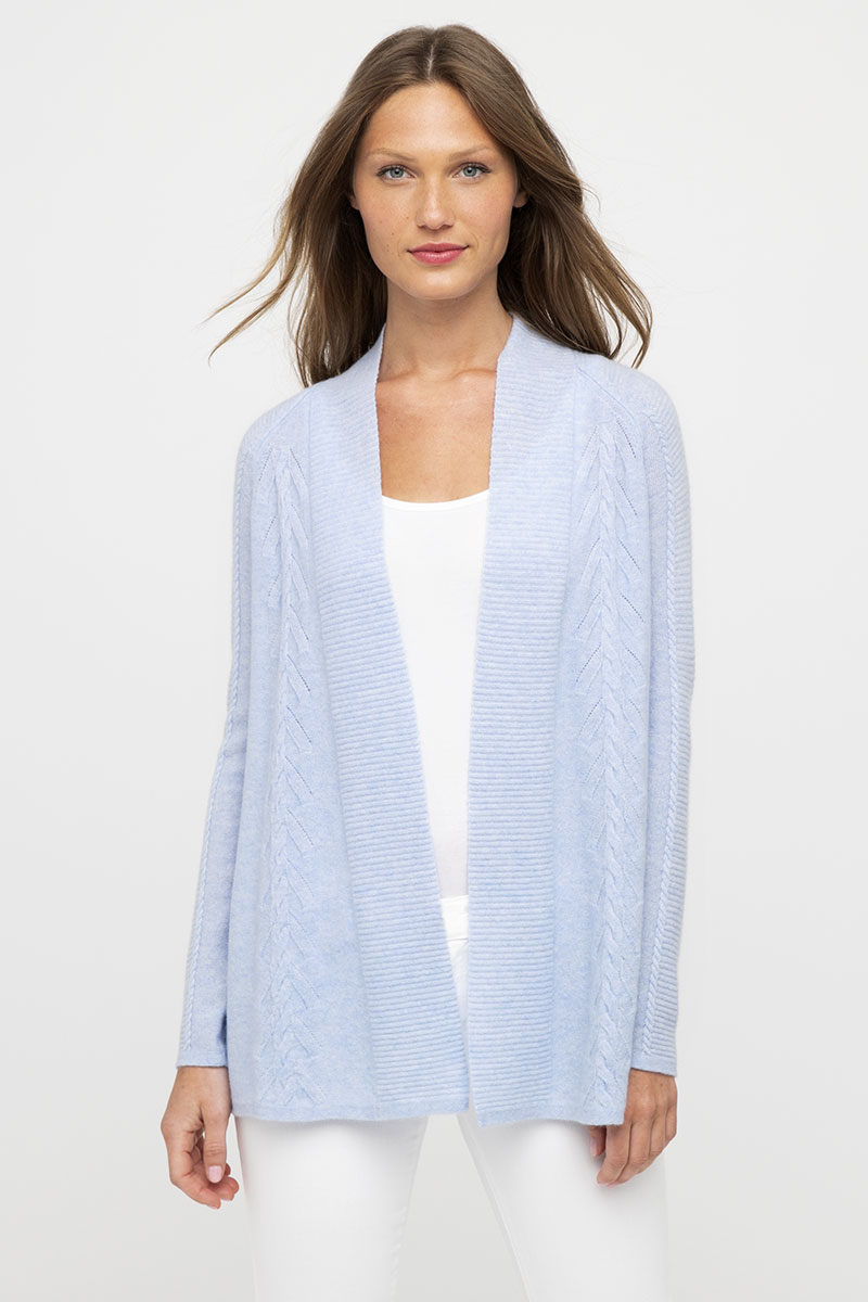 Easy Textured Cardigan - Kinross Cashmere