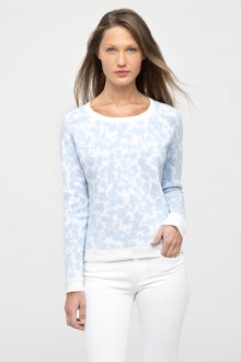 Reversible Floral Crew - Kinross Cashmere