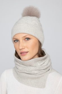 Luxe Cable Hat - Kinross Cashmere