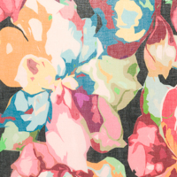 Winter Floral Print Scarf Swatch - Kinross Cashmere
