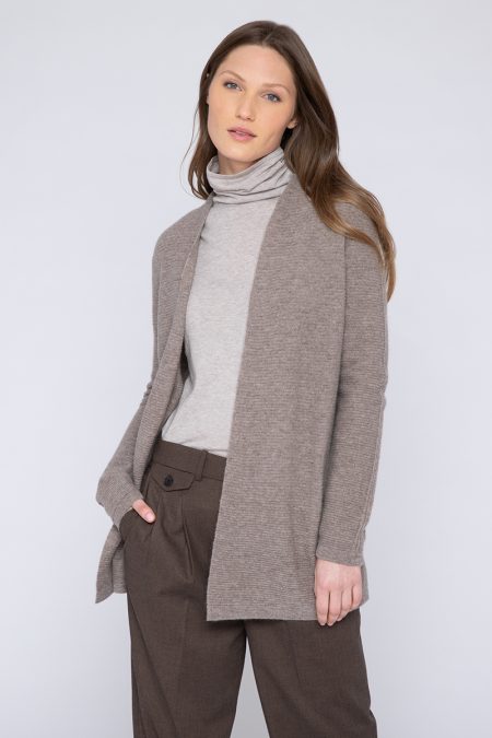 Textured Easy Cardigan - Kinross Cashmere