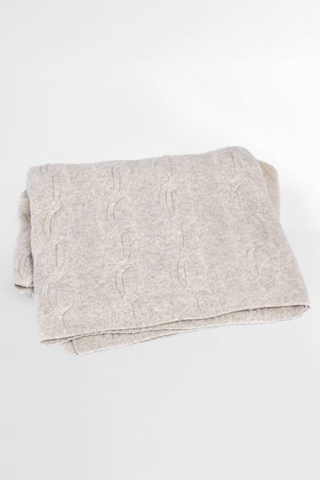 Luxe Cable Throw - Kinross Cashmere