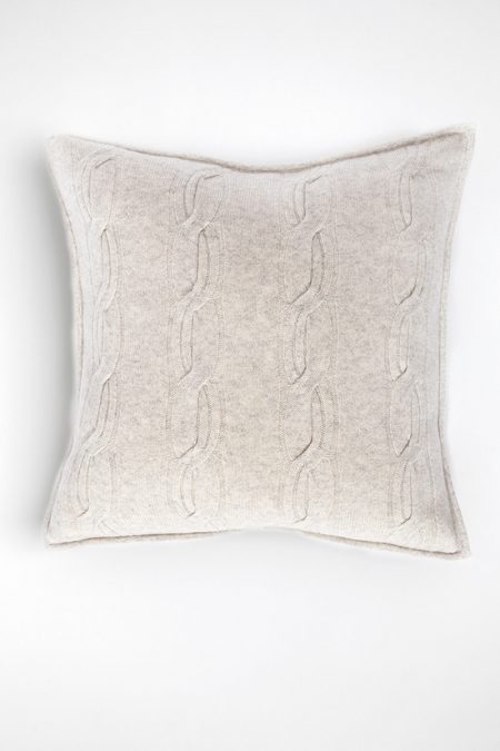 Luxe Cable Pillow- Kinross Cashmere