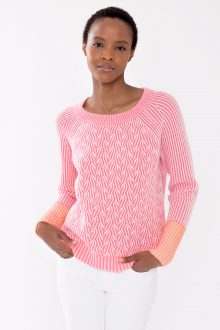 Plaited Color Play Pullover - Kinross Cashmere