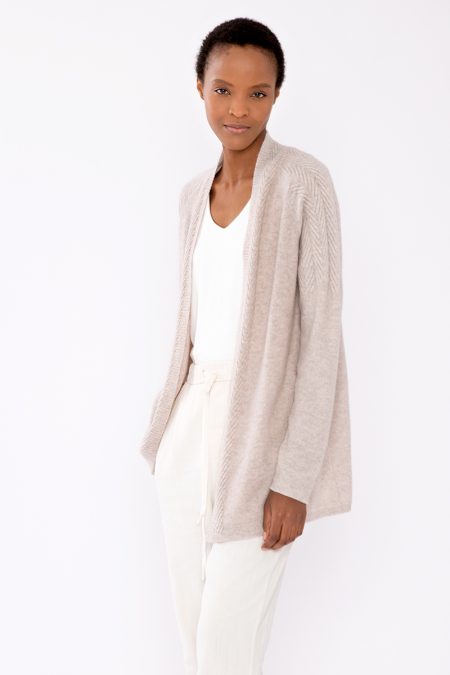 Easy Textured Cardigan - Kinross Cashmere