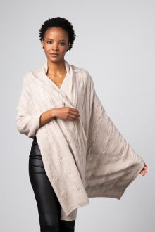Luxe Cable Wrap - Kinross Cashmere