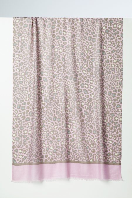 Leopard Print Scarf - Orchid