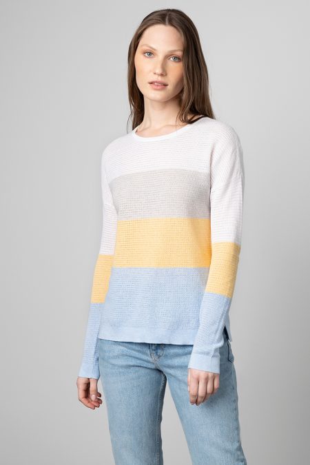 Colorblock Thermal Pullover - Kinross Cashmere