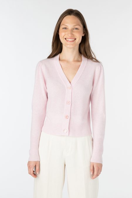 Fitted Button Cardigan - Kinross Cashmere