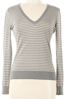 Fitted Stripe Vee - Kinross Cashmere