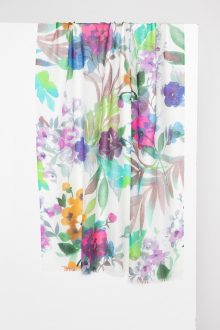 Gustavia Floral Print Scarf - Kinross Cashmere