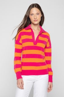 Easy Stripe Polo - Kinross Cashmere