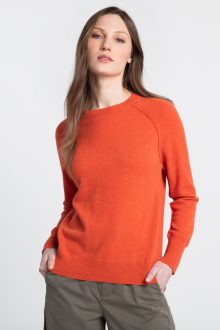 Zip Back Crew Pullover - Kinross Cashmere