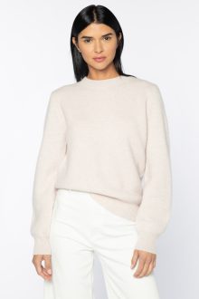 Thermal Puffy Sleeve Crew - Kinross Cashmere