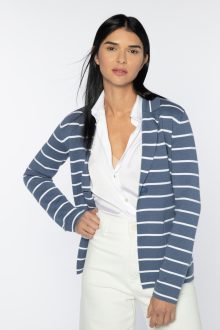 Fitted Notch Collar Cardigan - Kinross Cashmere