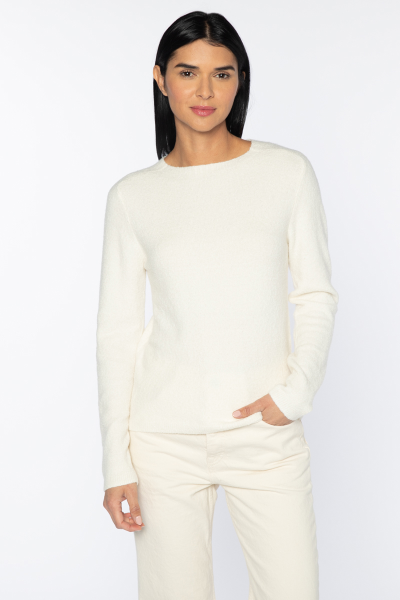 Stretch Boucle Crew - Kinross Cashmere