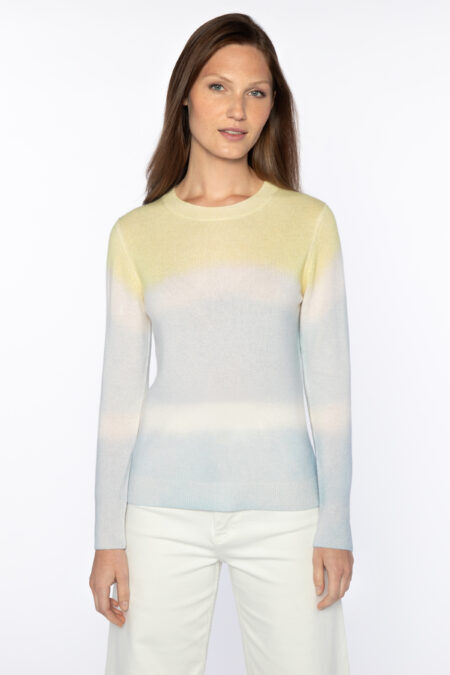 Painted Stripe Crew - Kinross Cashmere
