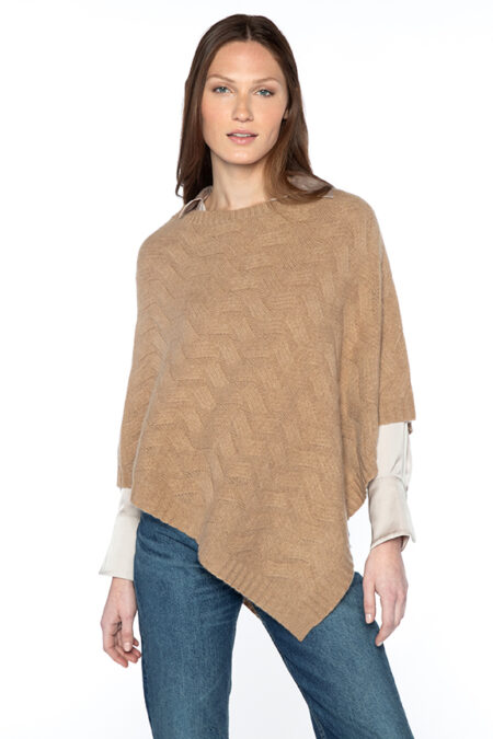 Cable Poncho - Kinross Cashmere