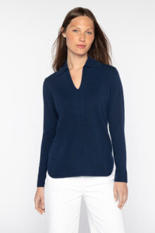 Easy Splitneck Polo - Kinross Cashmere