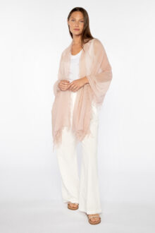 Spray Print Scarf - Blush - Kinross Cashmere