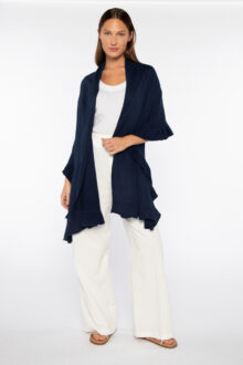 Ruffle Trim Wrap - Kinross Cashmere