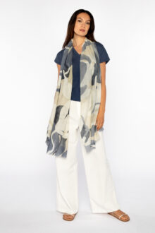 Abstract Shadows Print Scarf - Kinross Cashmere