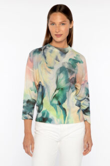 Romantic Floral Crew- Kinross Cashmere