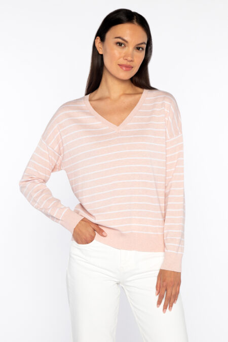 Easy Stripe Vee - Kinross Cashmere