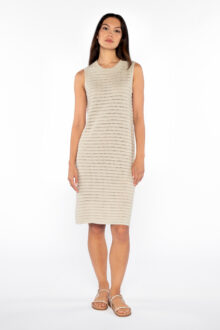 Textured Crew Dress - Kinross Cashmere