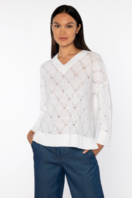 Openwork Easy Vee - Kinross Cashmere