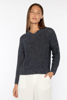 Sequin Easy Vee - Kinross Cashmere