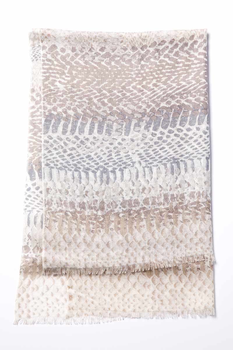 Kinross Cashmere | Resort 2015 Accessories | Surfsong Printed Scarf