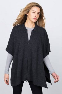 Zip Front Poncho Kinross Cashmere