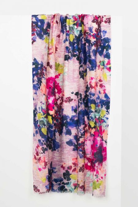 Camille Floral Print Scarf Kinross Cashmere