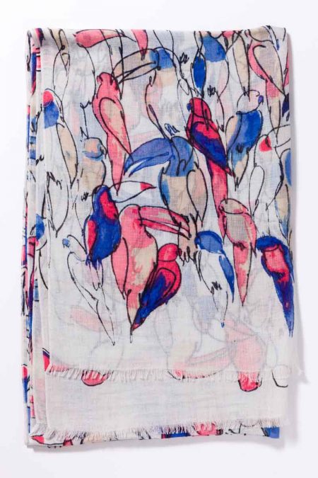 Kinross Cashmere | Spring 2016 | Toucan Print Scarf