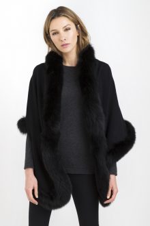 Fox Fur Oval Wrap Kinross Cashmere 100% Cashmere