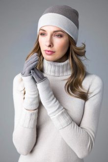 Reversible Colorblock Hat & Gloves - Kinross Cashmere
