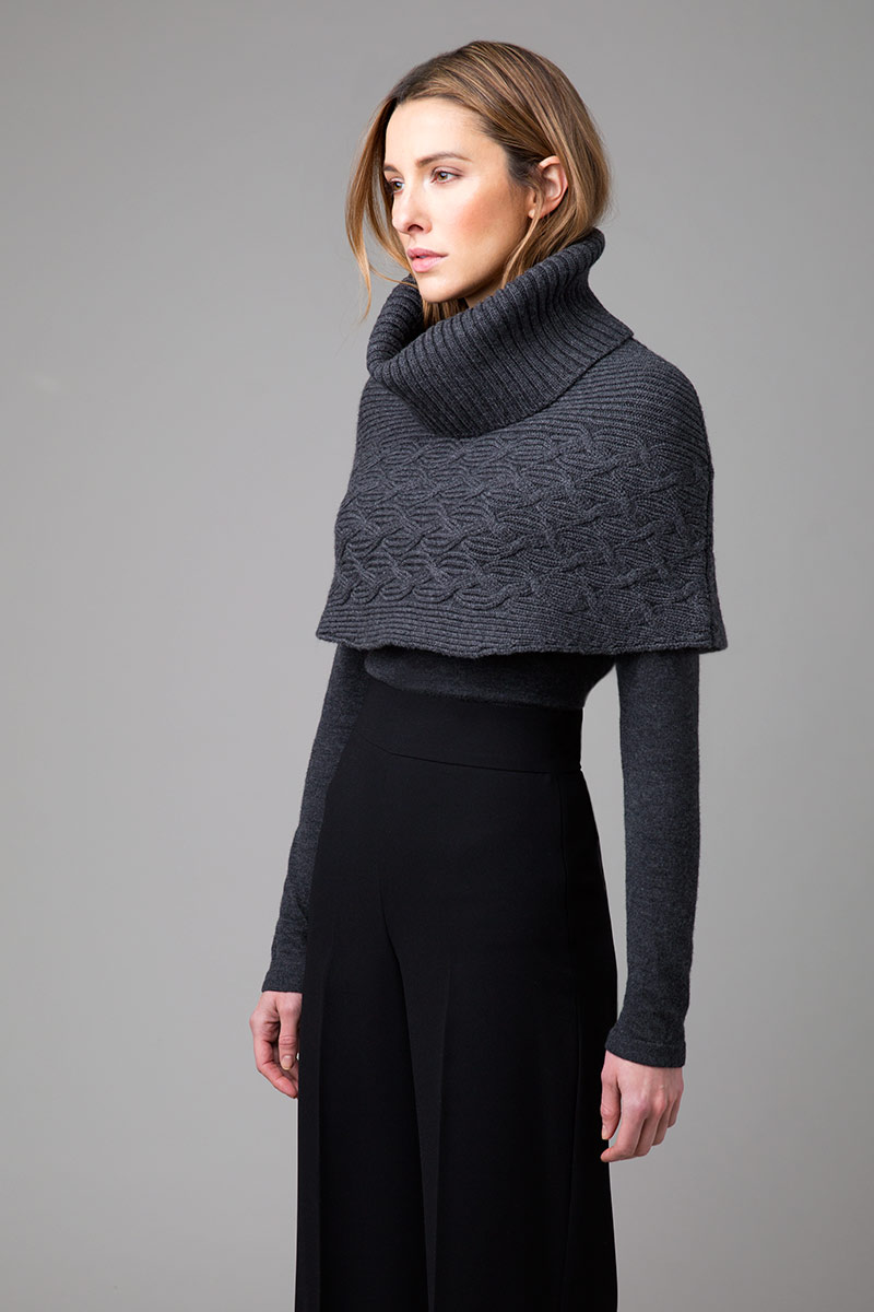 Cable Cowl Poncho - Fall 2018 - Kinross Cashmere