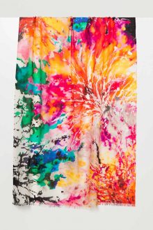 Splash Floral Print Scarf - Kinross Cashmere