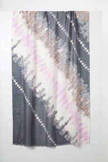 Tie Dye Print Scarf - Fossil Multi - Kinross Cashmere