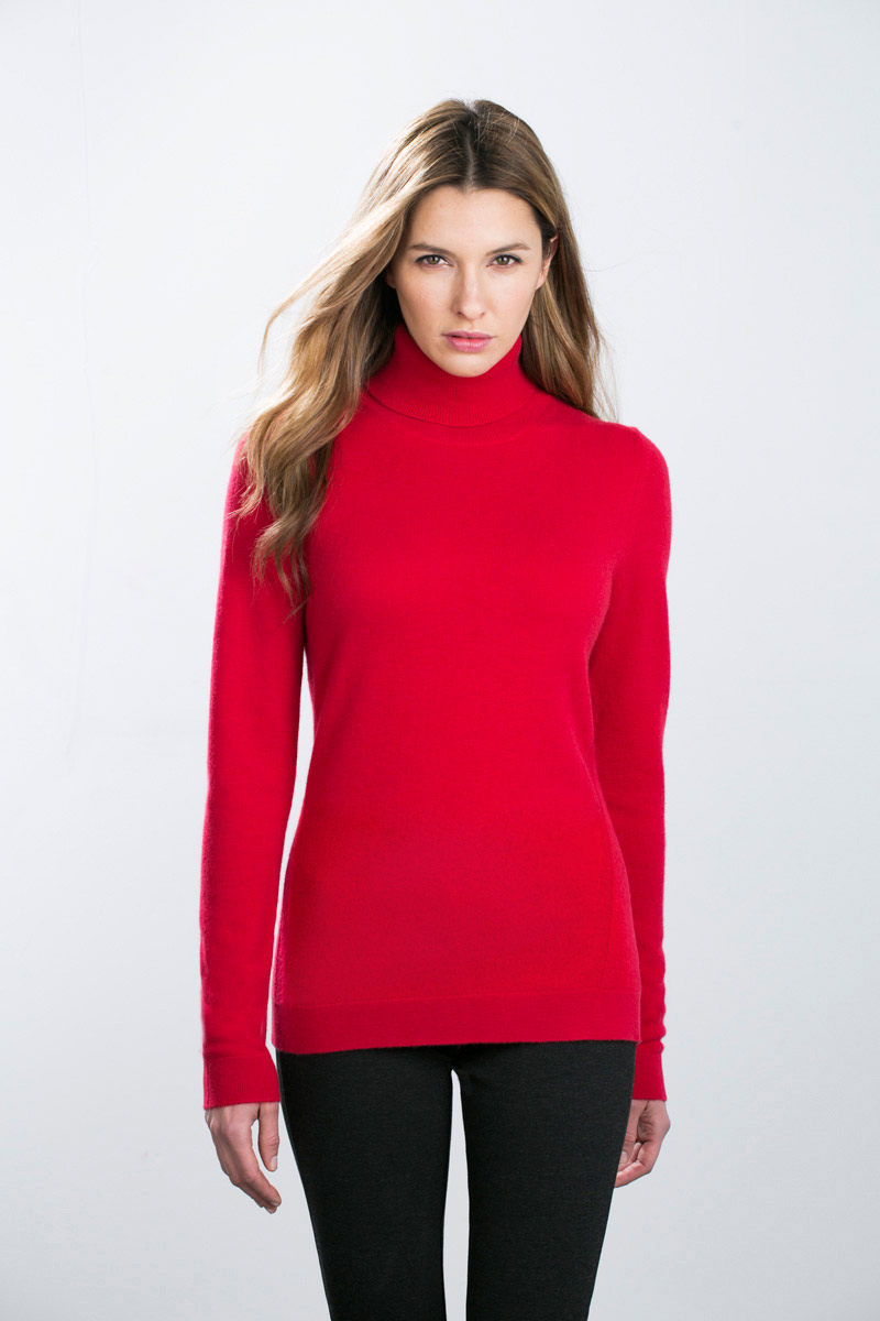 Kinross Cashmere | Long Fitted Turtleneck