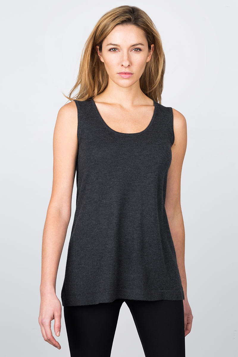 Worsted Relaxed Tank - Kinross Cashmere