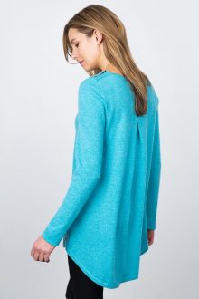 Pleat Back Tunic - Biscay Kinross Cashmere 100% Cashmere
