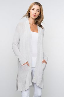 Kinross Cashmere | Spring 2016 | High Vent Cardigan with Zippers