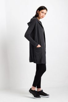 Worsted Hooded Cardigan Kinross Cashmere 100% Cashmere