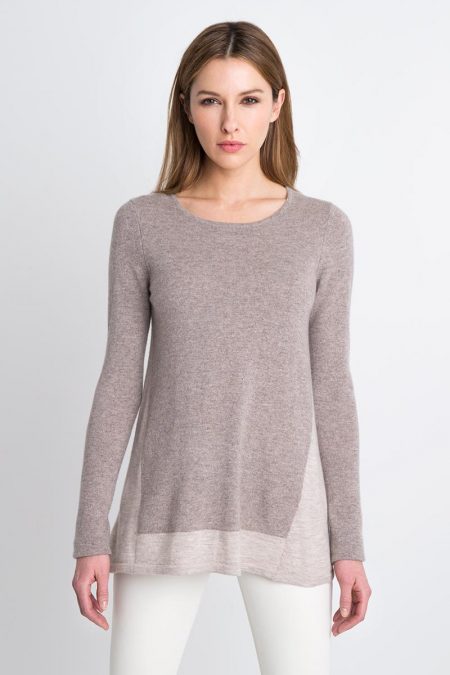 Mixed Yarn Pullover Kinross Cashmere 100% Cashmere