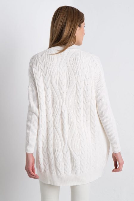 Easy Cable Cardigan Kinross Cashmere 100% Cashmere