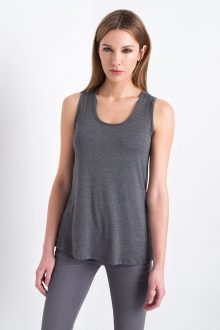 Relaxed Tank - Charcoal Kinross Cashmere 100% Cashmere