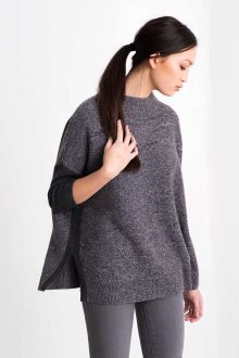 Easy Textured Pullover Kinross Cashmere 100% Cashmere